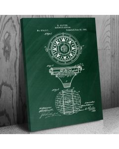 Mariners Compass Canvas Patent Art Print Gift