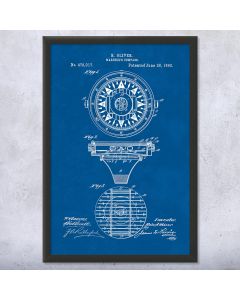 Mariners Compass Patent Framed Print
