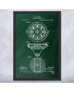 Mariners Compass Framed Patent Print