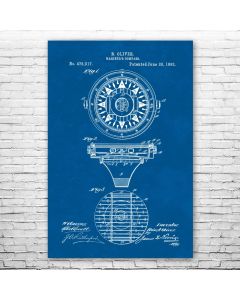 Mariners Compass Poster Patent Print