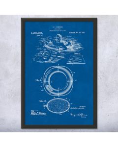 Swimming Rescue Patent Framed Print