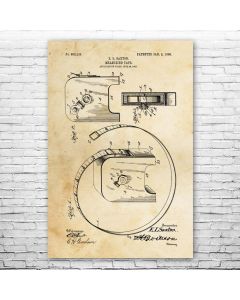Retractable Measuring Tape Patent Print Poster