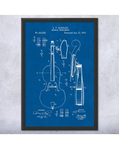 Cello Patent Framed Print