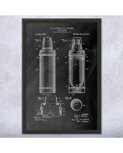 Water Bottle Patent Framed Print