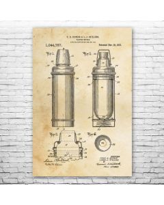 Water Bottle Patent Print Poster