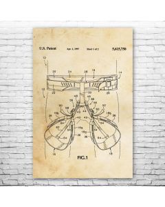 Rappelling Harness Poster Print