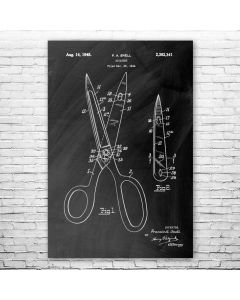 Scissors Poster Patent Print
