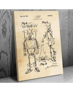 Marionette Canvas Patent Art Print Gift