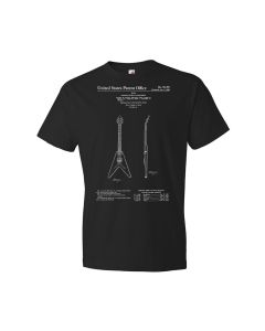 Gibson Flying V Electric Guitar Patent T-Shirt