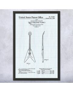 Electric Guitar Framed Patent Print
