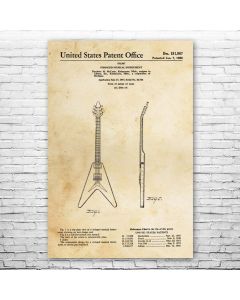 Electric Guitar Patent Print Poster