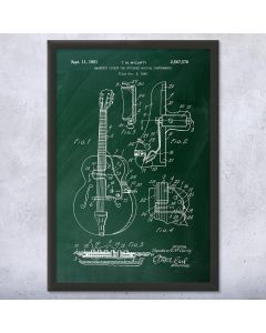 Guitar Magnetic Pickup Framed Patent Print