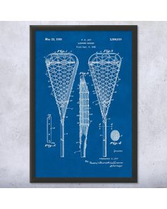 Lacrosse Stick Framed Patent Print