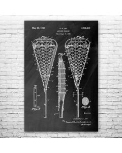 Lacrosse Stick Poster Patent Print