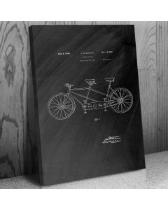 Schwinn Tandem Bicycle Canvas Patent Art Print Gift