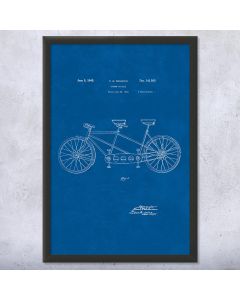 Tandem Bike Patent Framed Print