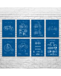 Bicycle Patent Prints Set of 8