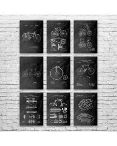 Bicycle Patent Posters Set of 9