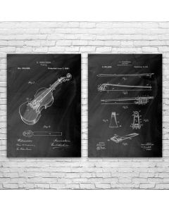 Violin Patent Prints Set of 2
