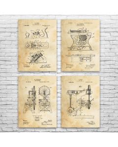 Woodworking Patent Posters Set of 4