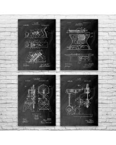 Woodworking Patent Posters Set of 4