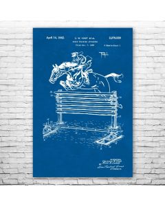 Show Horse Jump Training Poster Print