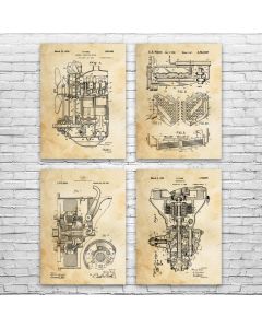 Automotive Patent Posters Set of 4