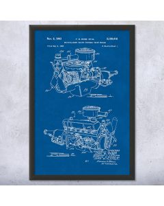 220 Slant Six Engine Patent Framed Print