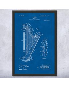 Harp Patent Framed Print