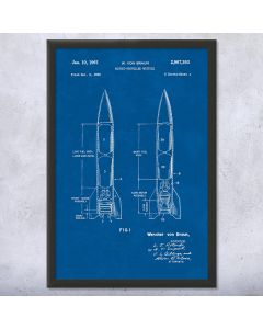 Wernher Von Braun Rocket Patent Framed Print