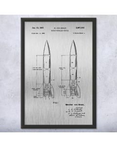 Wernher Von Braun Rocket Framed Patent Print