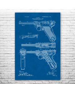 WW2 Luger Pistol Poster Patent Print