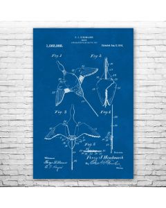 Duck Hunting Decoy Patent Print Poster