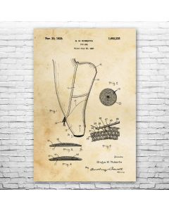 Ballet Slipper Patent Print Poster