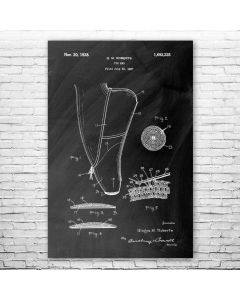 Ballet Slipper Poster Patent Print