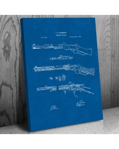 Winchester Lever Action Rifle Canvas Patent Art Print Gift