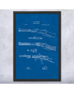 Lever Rifle Patent Framed Print