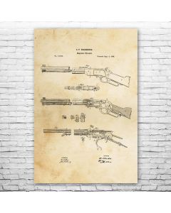 Lever Rifle Patent Print Poster