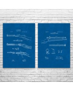 Hunting Rifle Patent Prints Set of 2
