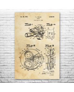 Bell & Howell Movie Camera Patent Print Poster