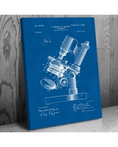 Bausch & Koehler Microscope Canvas Patent Art Print Gift