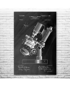 Bausch & Koehler Microscope Patent Print Poster
