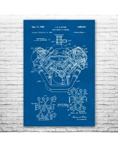 Hemi V8 Engine Poster Print