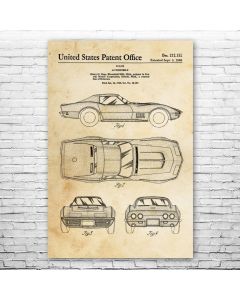 Mako Shark II Muscle Car Poster Patent Print