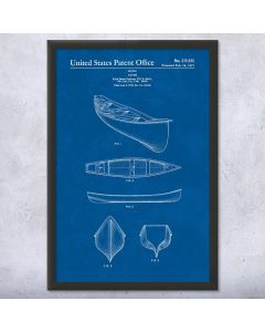 Kayak Canoe Patent Framed Print