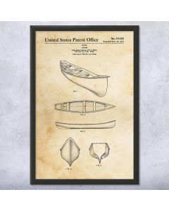 Kayak Canoe Framed Patent Print