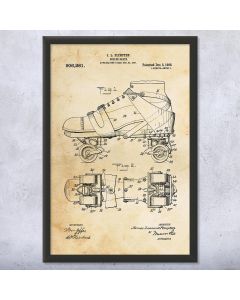 Roller Skate Patent Framed Print