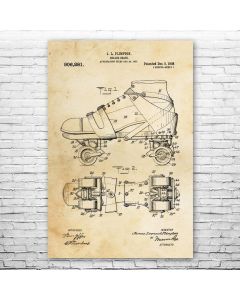 Roller Skate Patent Print Poster