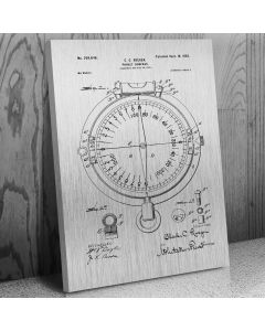 Pocket Compass Patent Canvas Print