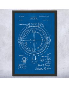 Pocket Compass Patent Framed Print